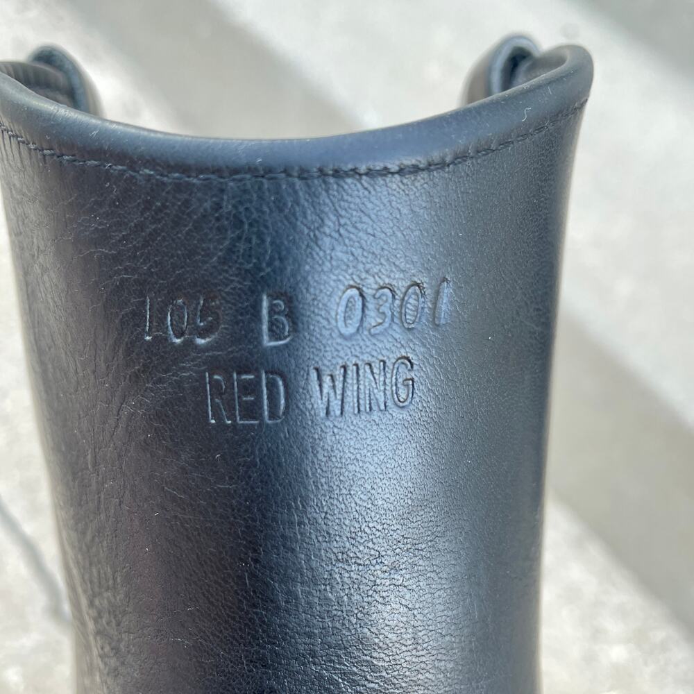 Red Wing Pecos Boots Mens 10.5 B Black Leather Vibram Work Ranch Western Pull On - Picture 3 of 16